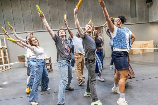Shucked cast in rehearsals
